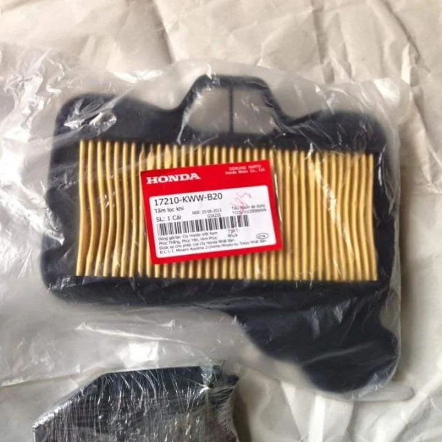 Lưới lọc gió, lọc khí pô e xe WAVE S110, RSX.... zin Honda 17210-KWW-B20