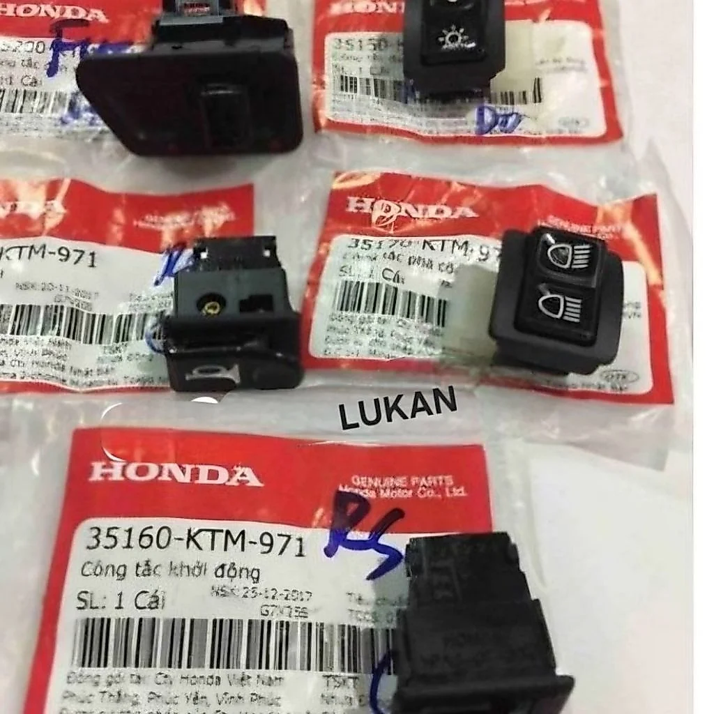Bộ 5 nút bật, công tắc điện WAVE A, RS, S100, RSX 100... zin chính hãng - Ảnh 2
