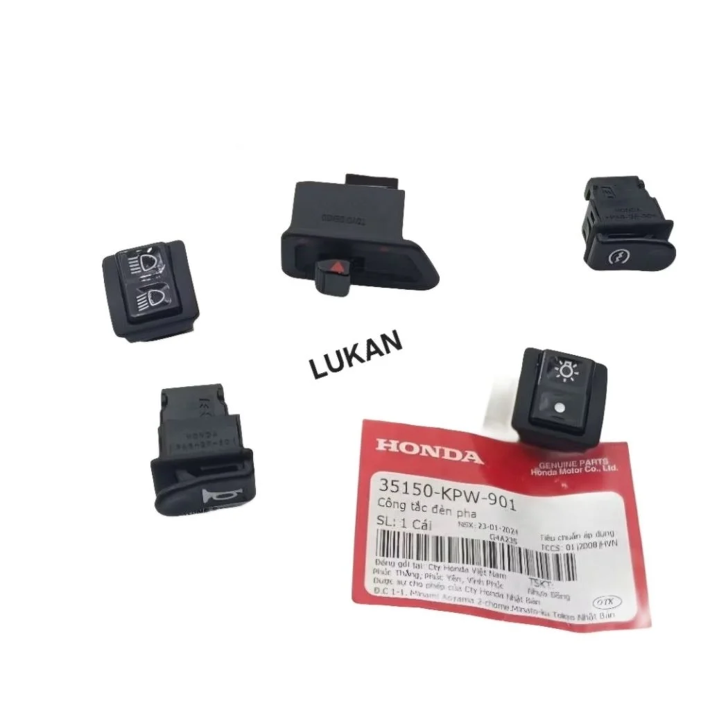 Bộ 5 nút bật, công tắc điện WAVE A, RS, S100, RSX 100... zin chính hãng - Ảnh 5