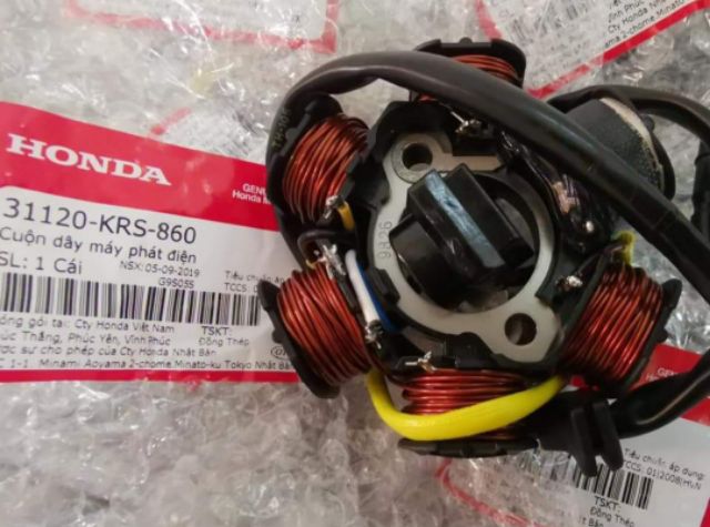 Cuộn lửa điện 6 cuộn xe Super DREAM, WAVE ALPHA, FUTURE 1... zin 31120-KRS-860 - Ảnh 2