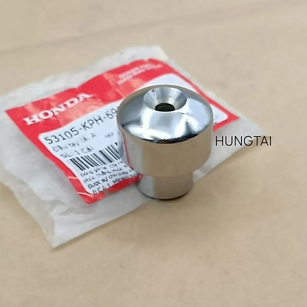 Gù đầu tay lái, trắng inox bao tay nắm WAVE, FUTURE... zin Honda 53105-KPH-690 - Ảnh 4
