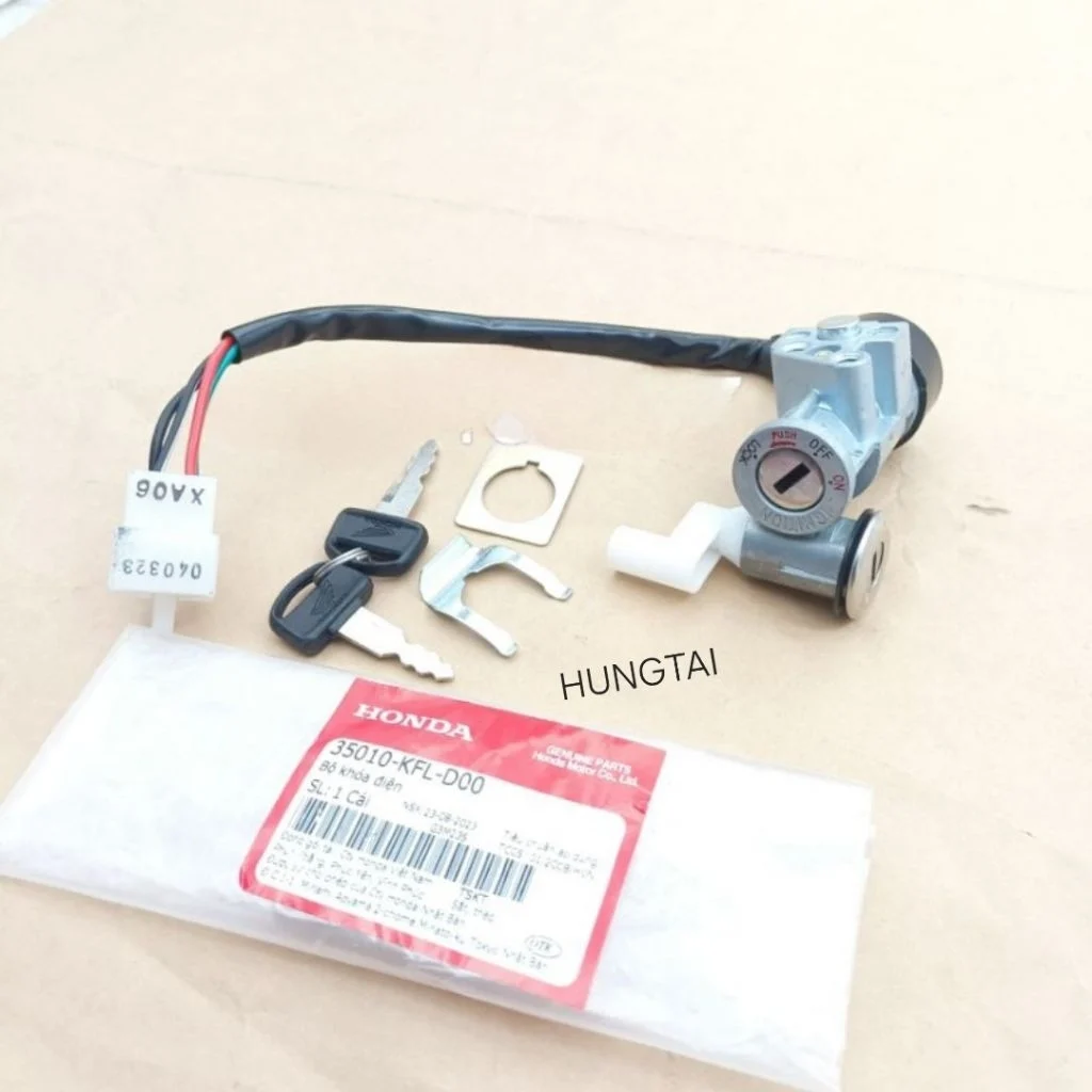 Bộ ổ khóa, công tắc điện xe WAVE THÁI, ALPHA, ZX.... zin chính hãng 35010-KFL-D00 - Ảnh 2