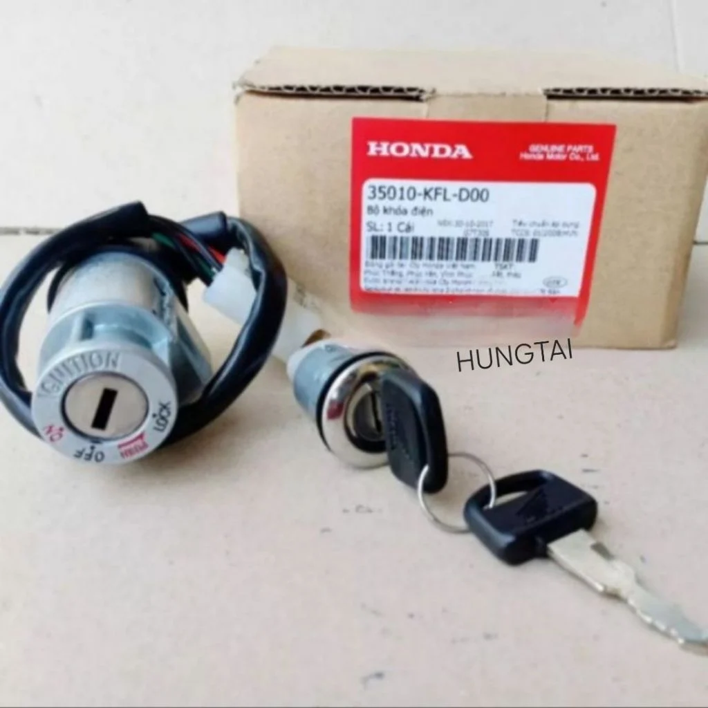 Bộ ổ khóa, công tắc điện xe WAVE THÁI, ALPHA, ZX.... zin chính hãng 35010-KFL-D00 - Ảnh 4