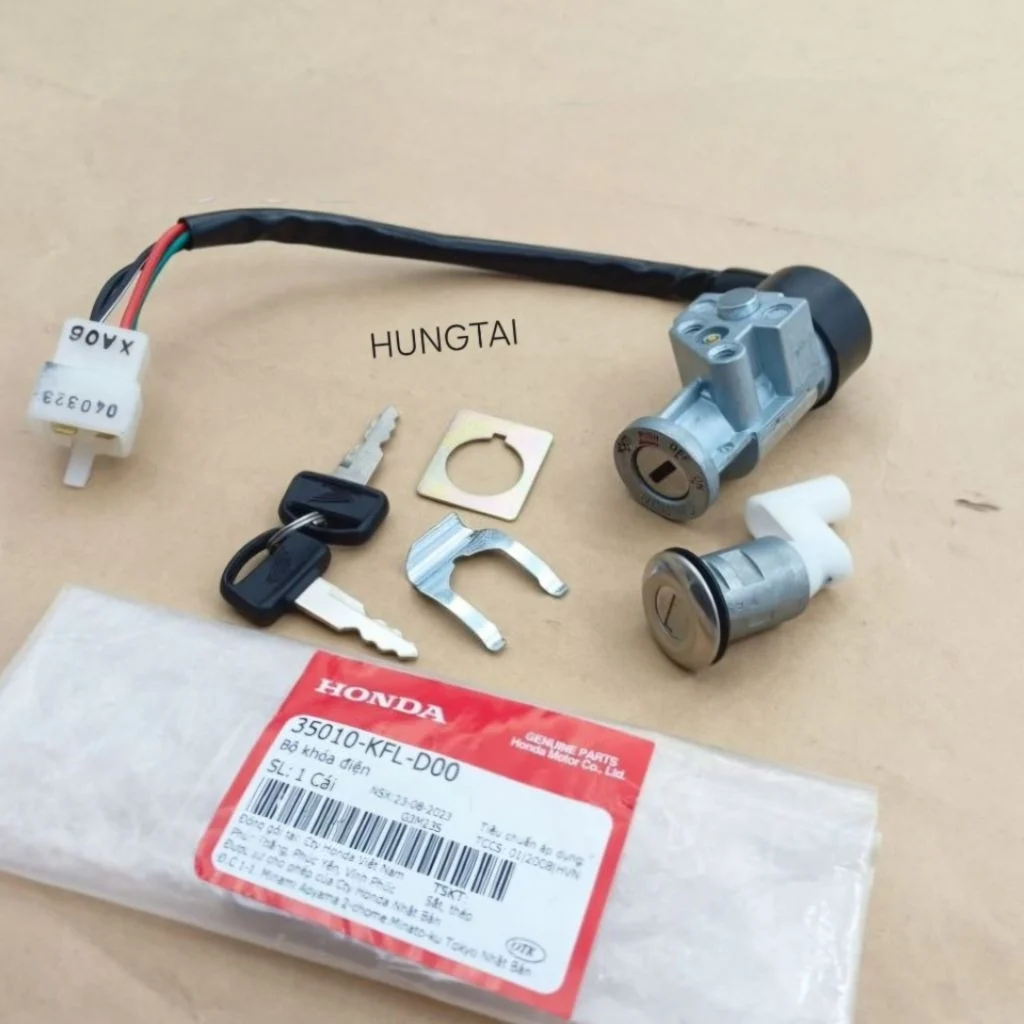 Bộ ổ khóa, công tắc điện xe WAVE THÁI, ALPHA, ZX.... zin chính hãng 35010-KFL-D00 - Ảnh 5