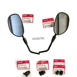Cặp kính, gương chiếu hậu xe WAVE Thái Đen zin luôn cao su ốc 88120-KRS-970, 88230-KRS-970