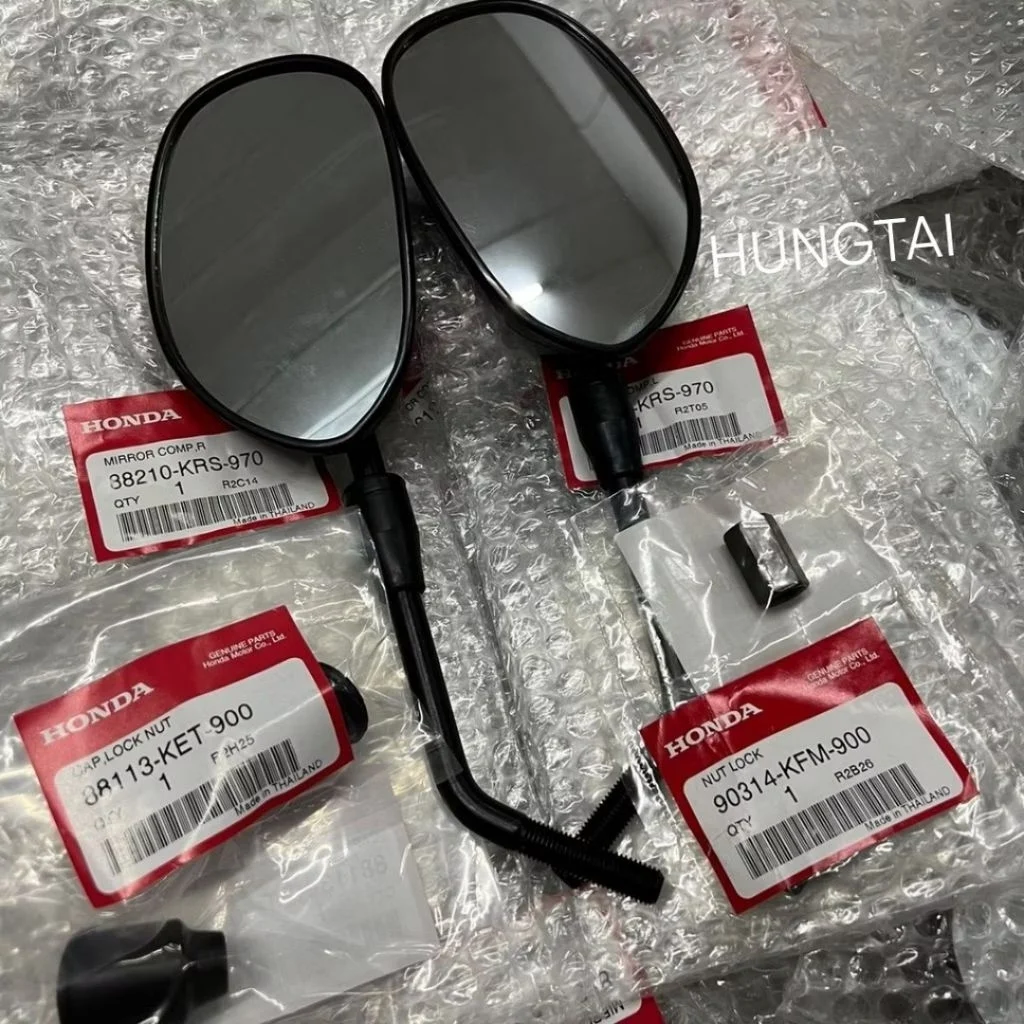 Cặp kính, gương chiếu hậu xe WAVE Thái Đen zin luôn cao su ốc 88120-KRS-970, 88230-KRS-970 - Ảnh 3