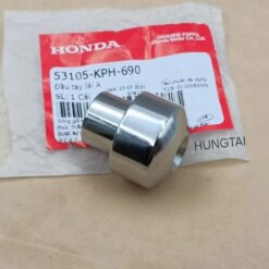 Gù đầu tay lái, trắng inox bao tay nắm WAVE, FUTURE...  zin Honda 53105-KPH-690
