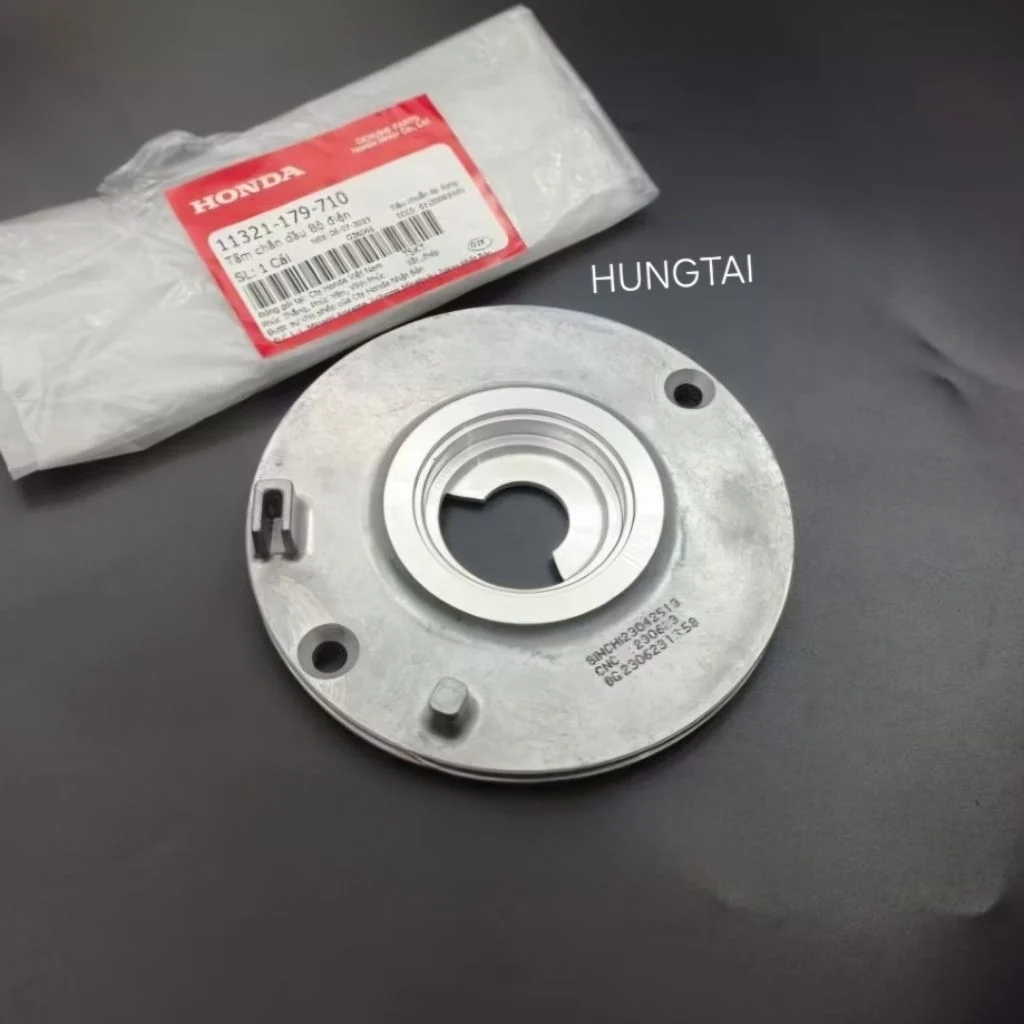 Tấm tròn, nắp chặn nhớt lốc điện, đề DREAM, WAVE, FUTURE... zin 11321-179-710 - Ảnh 2