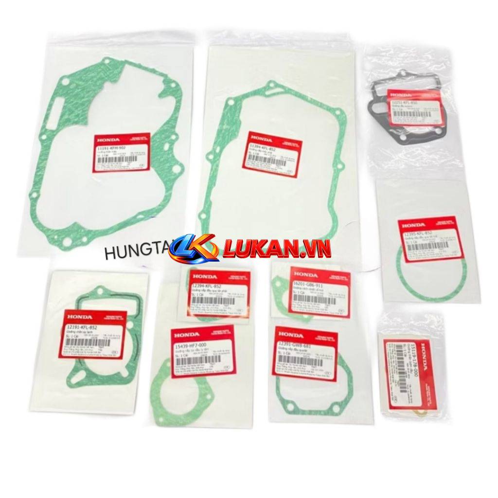 Full bộ ron, gioăng lốc máy DREAM, WAVE ALPHA, RS, S100... zin Honda