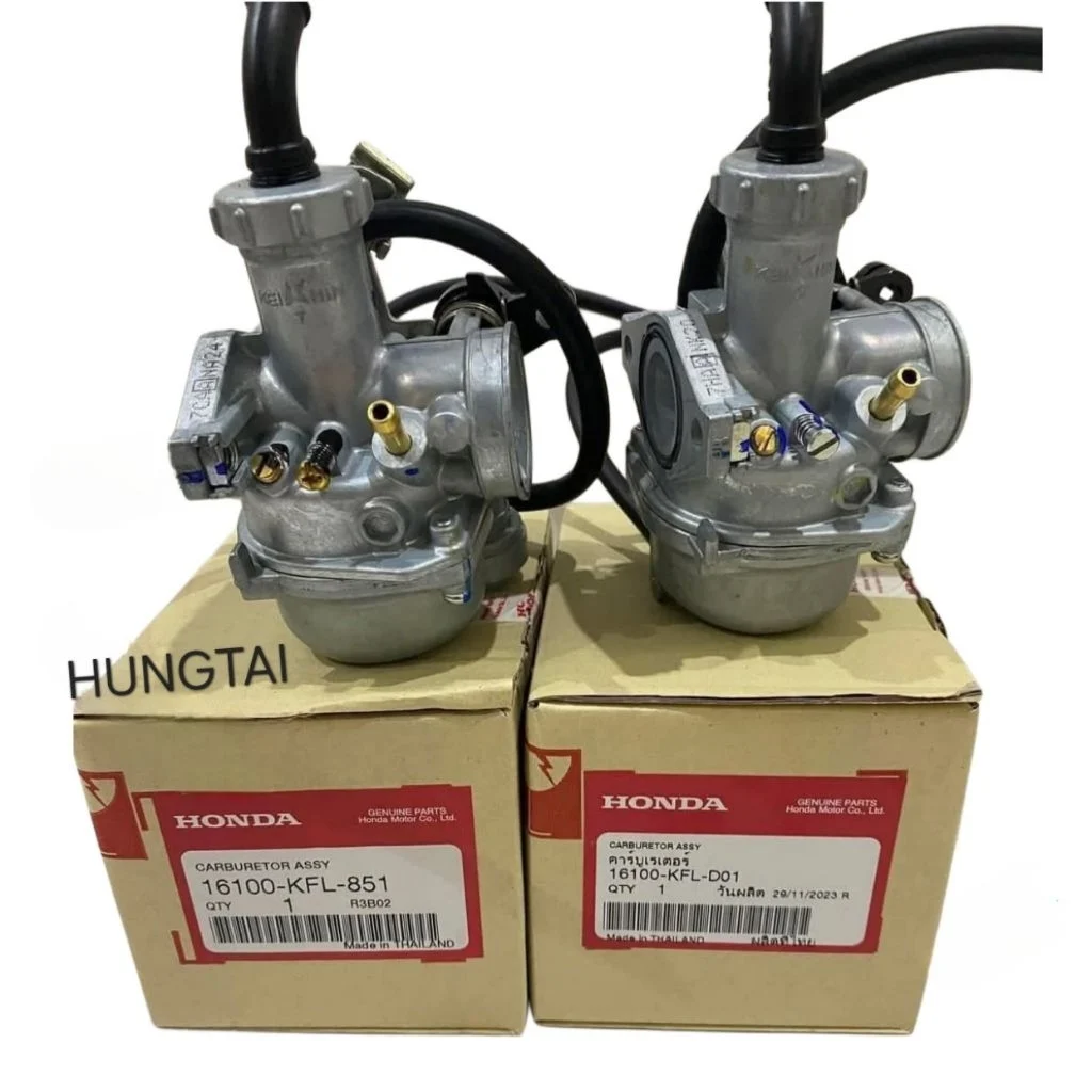 Bình xăng con, chế hòa khí WAVE Thái 110, FUTURE 1 đời đầu zin Honda 16100-KFL-861, 16100-KFL-851