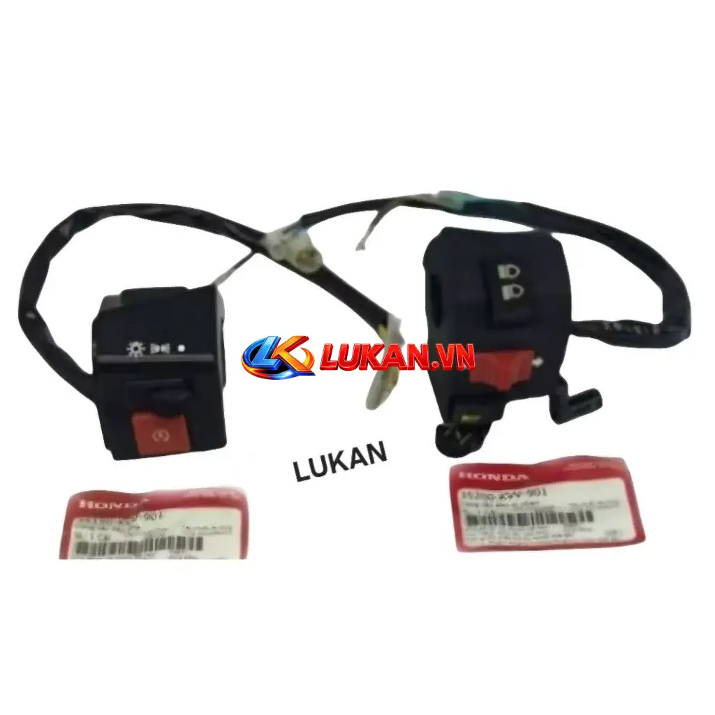 Cặp cùm nút công tắc xe Super DREAM Việt zin Honda 35200-KVV-901, 35150-KVV-901