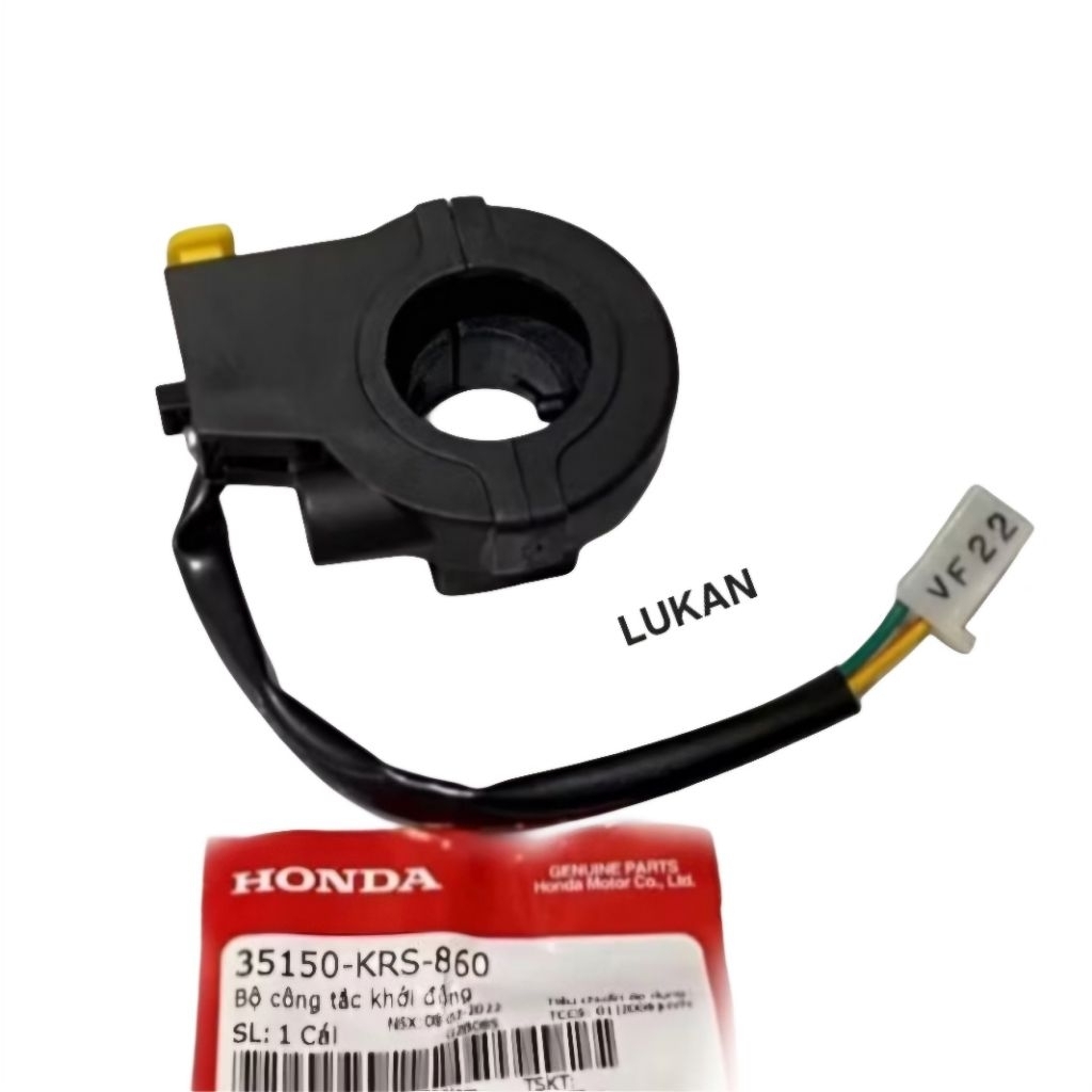 Cùm ống ga, công tắc đề khởi động WAVE Thái, ALPHA, ZX... zin Honda 35150-KRS-860 - Ảnh 3