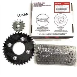 Bộ nhông sên dĩa, xích tải WAVE A, ALPHA, RS, S100, RSX...  zin Honda H0640-KTL-640