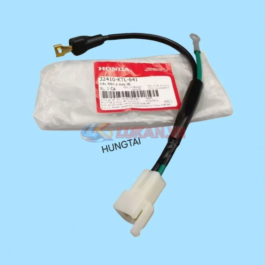 Dây điện gắn củ motor đề WAVE A, RS, S100, RSX 100, FUTURE 1.... zin Honda 32410-KTL-641 - Ảnh 3