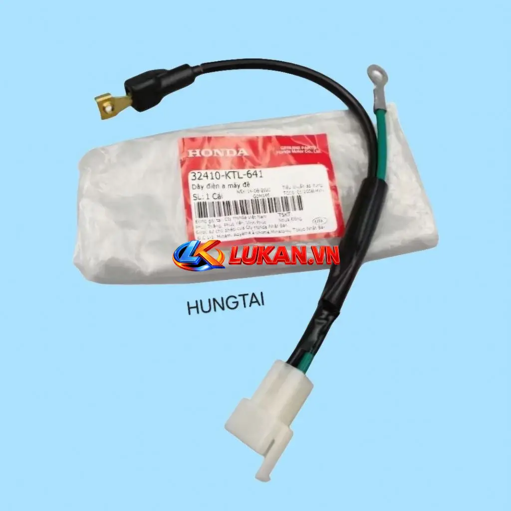 Dây điện gắn củ motor đề WAVE A, RS, S100, RSX 100, FUTURE 1.... zin Honda 32410-KTL-641