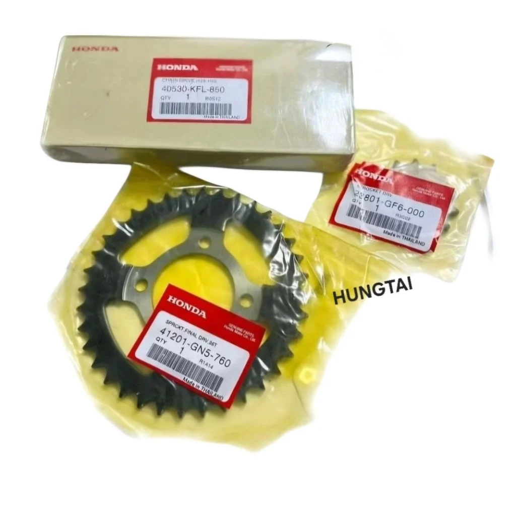 Bộ nhông sên dĩa, xích tải xe DREAM, WAVE... zin Honda Thái xịn 41201-GN5-900, 40530-KFL-850 - Ảnh 3