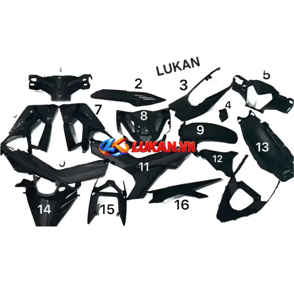 Full bộ 17 nhựa nhám đen xe WINNER V1 150 zin Honda chính hãng