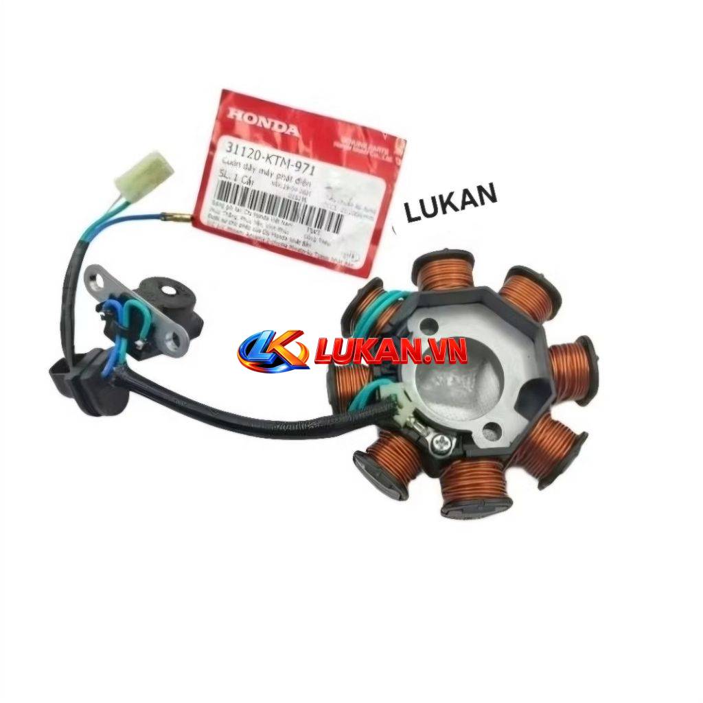 Cuộn lửa máy phát điện xe FUTURE 2, NEO, X 125... xăng cơ zin Honda 31120-KTM-971
