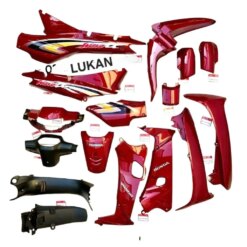 Bộ nhựa dàn áo, võ xe WAVE ALPHA đời đầu Đỏ Nâu zin Honda