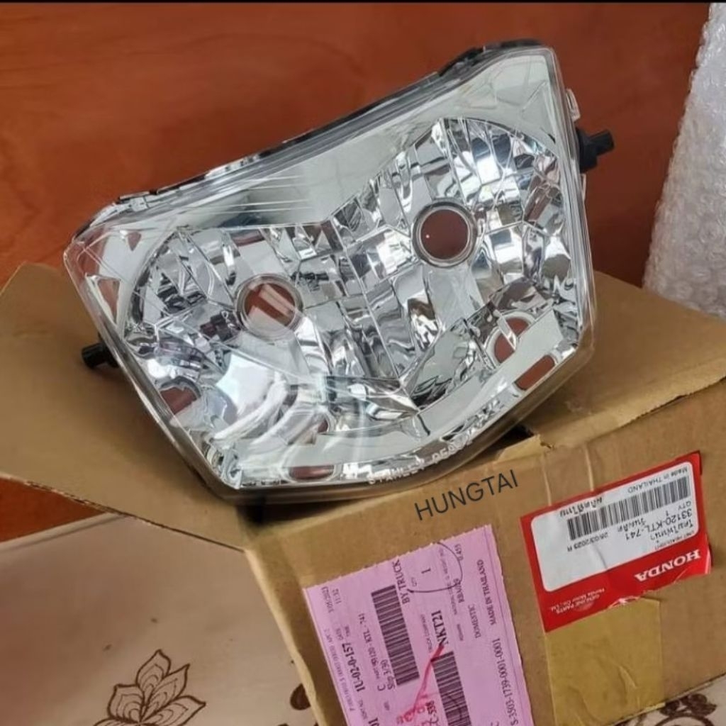 Pha chóa đèn trước xe WAVE A, RS, S100, FUTURE... 2 bóng zin Honda Thái 33120-KTL-741 - Ảnh 2