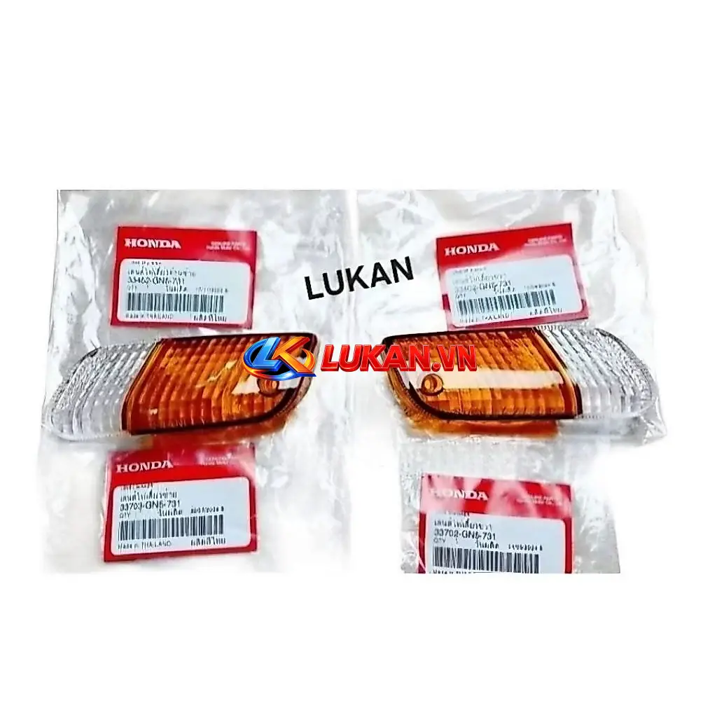 Cặp nắp chụp, ốp võ đèn xi nhan trước xe DREAM Lùn zin Thái 33452-GN5-731, 33462-GN5-731
