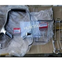 Bộ baga inox trước sau, quai yên xe DREAM zin Honda