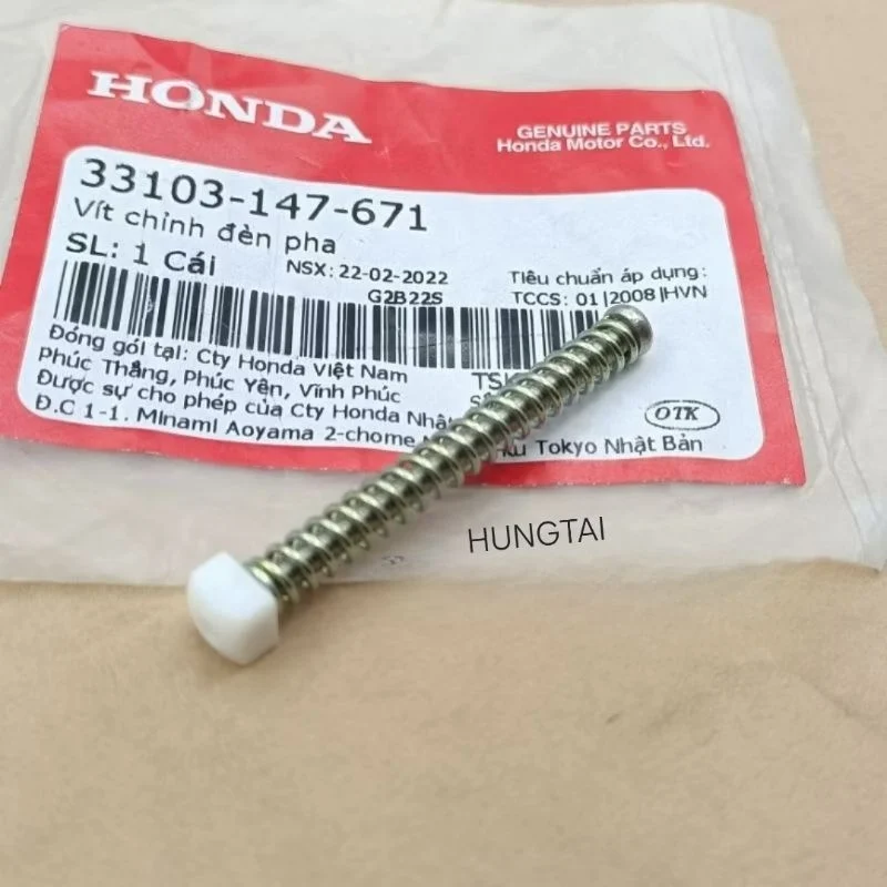 Ốc vít lò xo chỉnh chóa đèn pha xe DREAM zin chính hãng 33103-147-671
