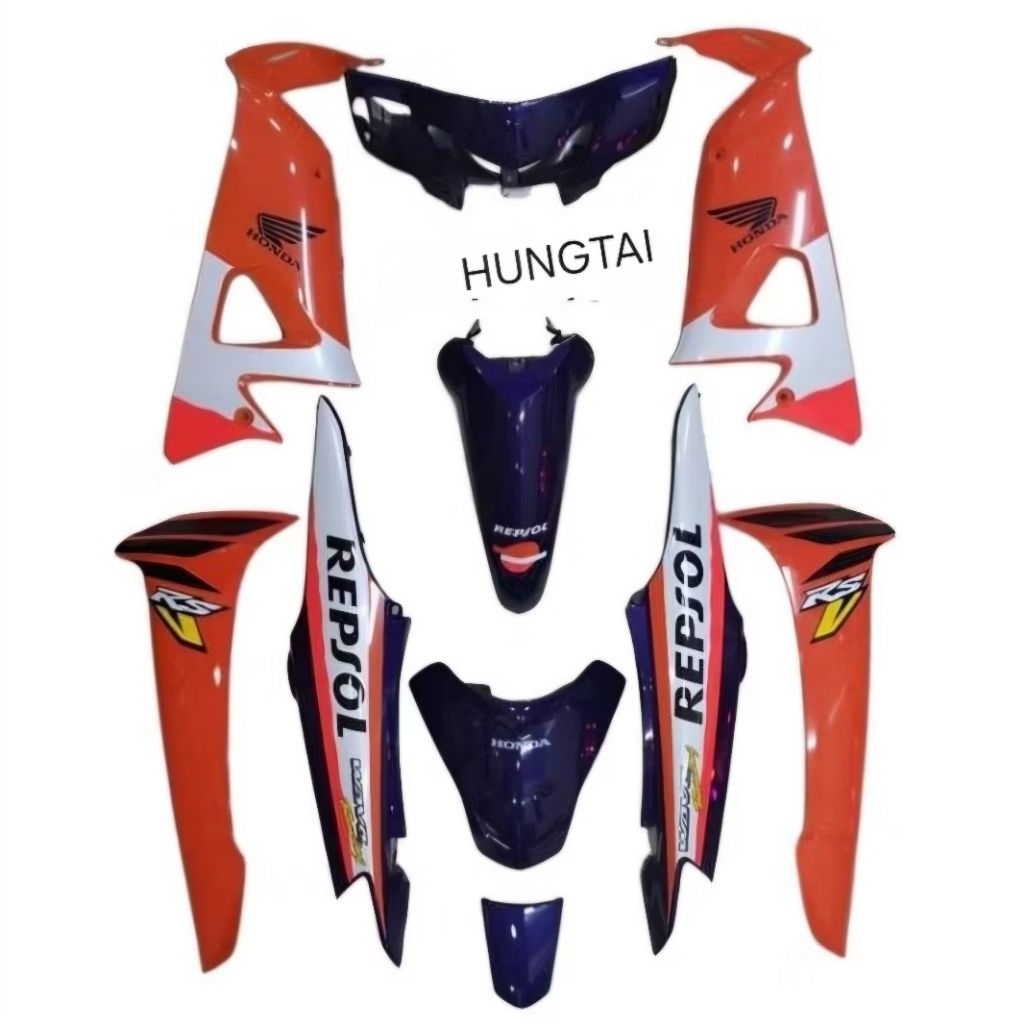 Bộ nhựa dàn áo, võ xe WAVE RS Cam zin Honda luôn tem repsol