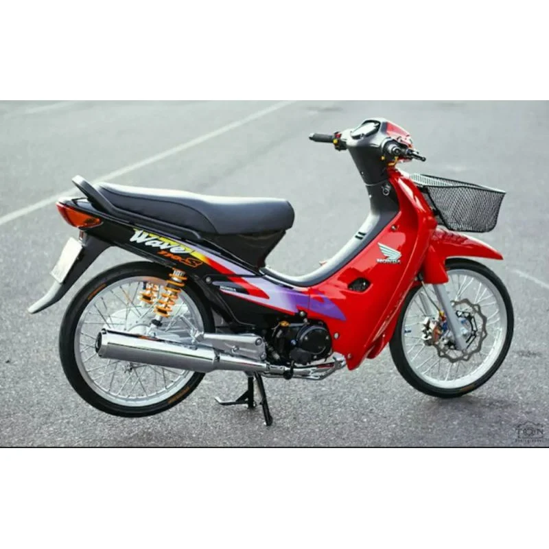 Cặp ốp vai, nhựa vỏ phuộc trước xe WAVE Thái đỏ zin Honda 61200-KFL-860ZC, 61400-KEV-900ZD - Ảnh 2