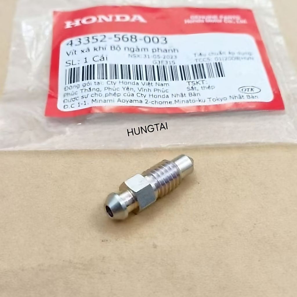 Ốc, vít xã khí heo dầu, phanh thắng đĩa WAVE, FUTURE, WINNER.... zin Honda 43352-568-003