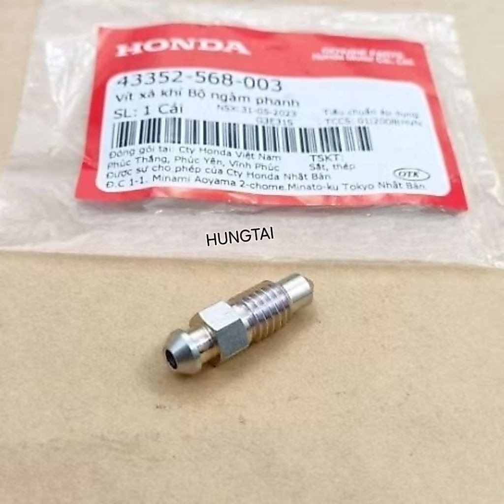 Ốc, vít xã khí heo dầu, phanh thắng đĩa WAVE, FUTURE, WINNER.... zin Honda 43352-568-003 - Ảnh 4