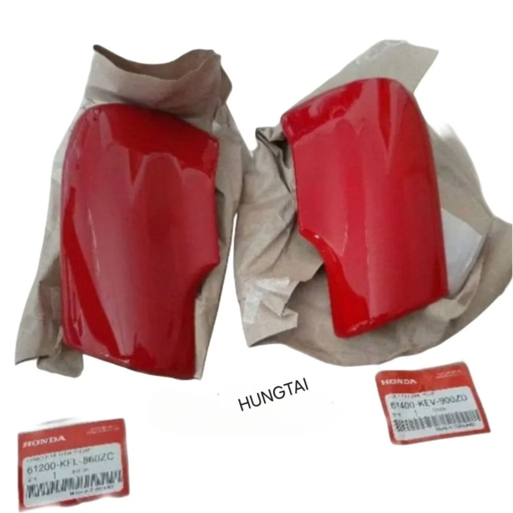 Cặp ốp vai, nhựa vỏ phuộc trước xe WAVE Thái đỏ zin Honda 61200-KFL-860ZC, 61400-KEV-900ZD