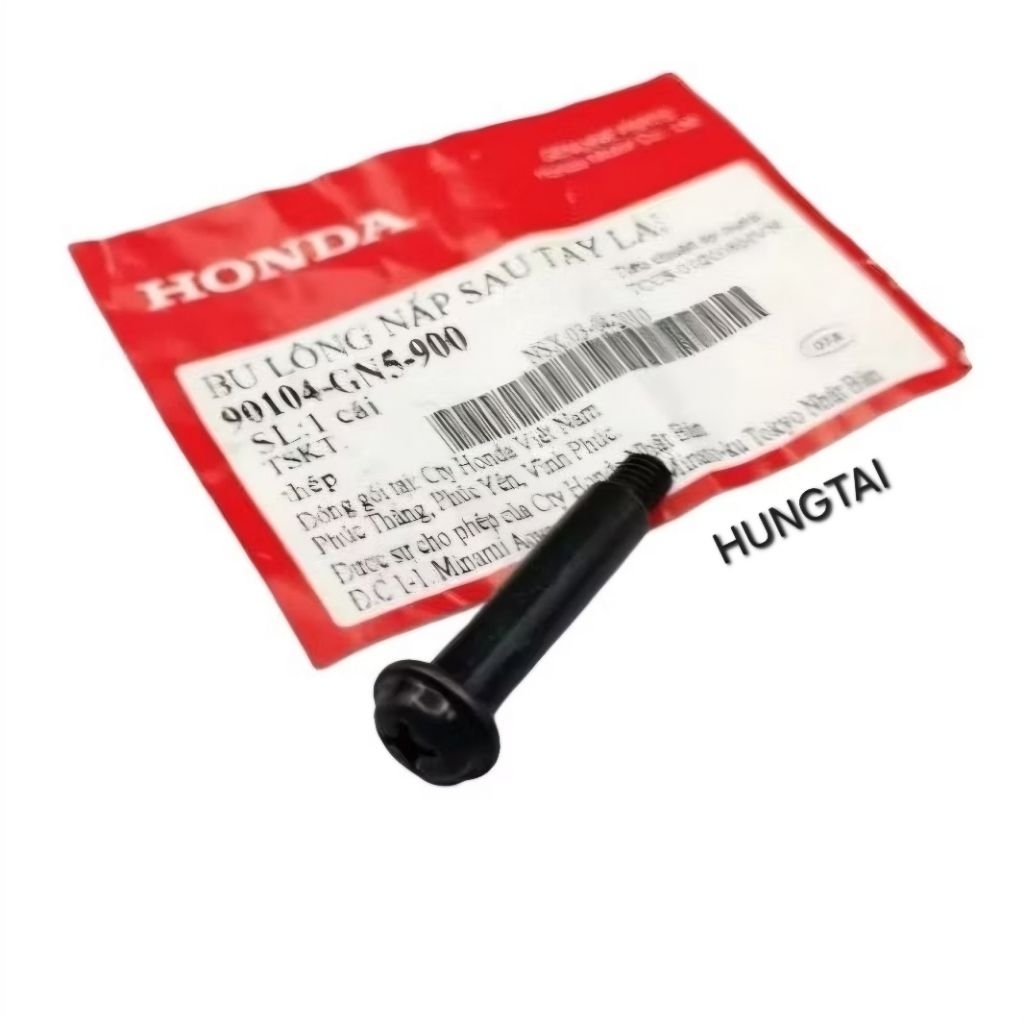 Ốc gáy nhựa đầu, bợ cổ đồng hồ xe DREAM zin Honda. Bu lông đen 90104-GN5-900 - Ảnh 3
