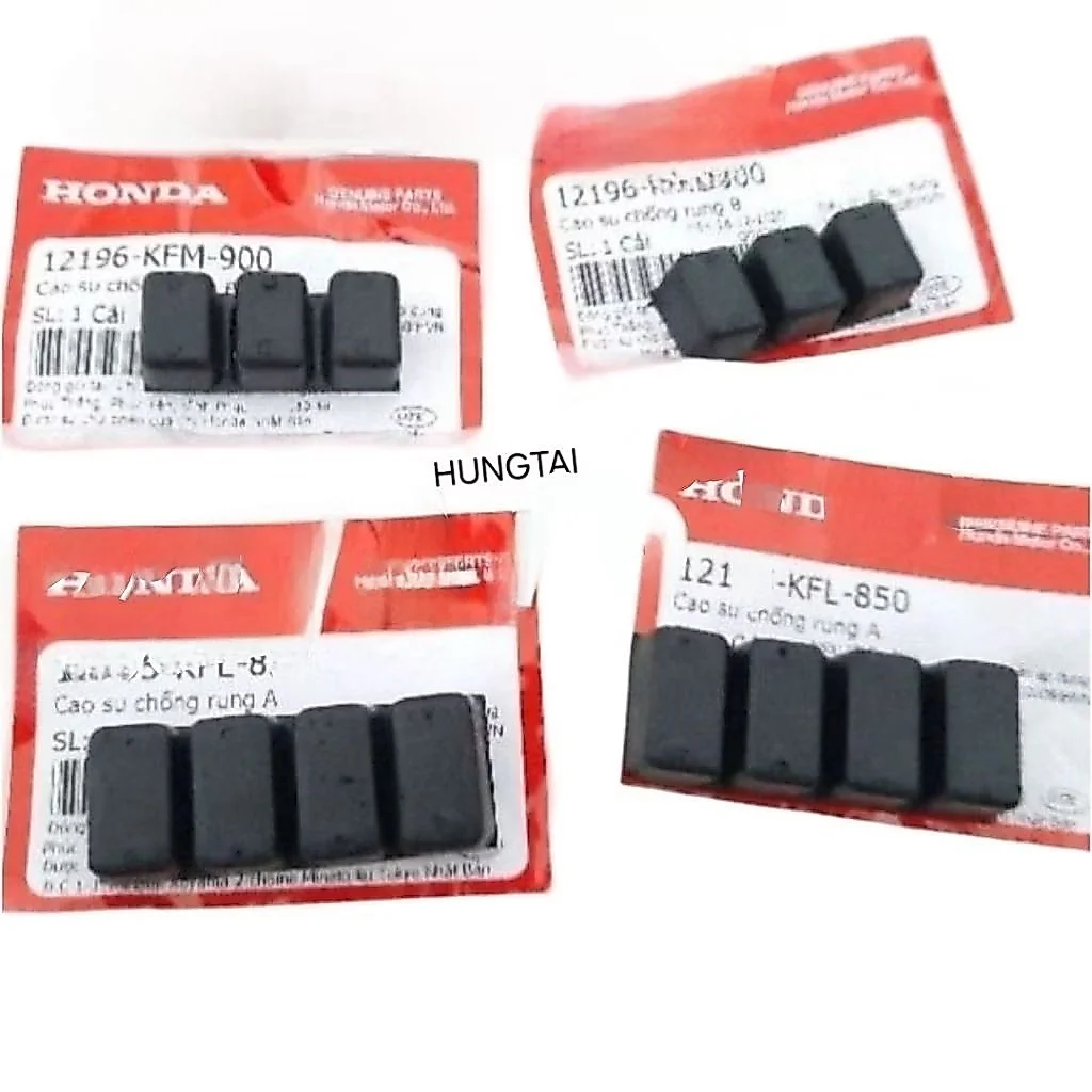 Bộ 4 cao su chống rung lòng xi lanh xe DREAM, WAVE, FUTURE... zin Honda 12196-KFM-900, 12195-KFL-850