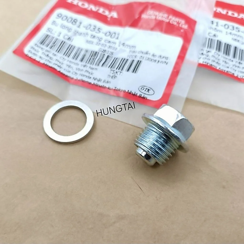Ốc tăng sên, xích cam DREAM, WAVE, FUTURE.... bu lông 14mm zin 90081-035-001 - Ảnh 3