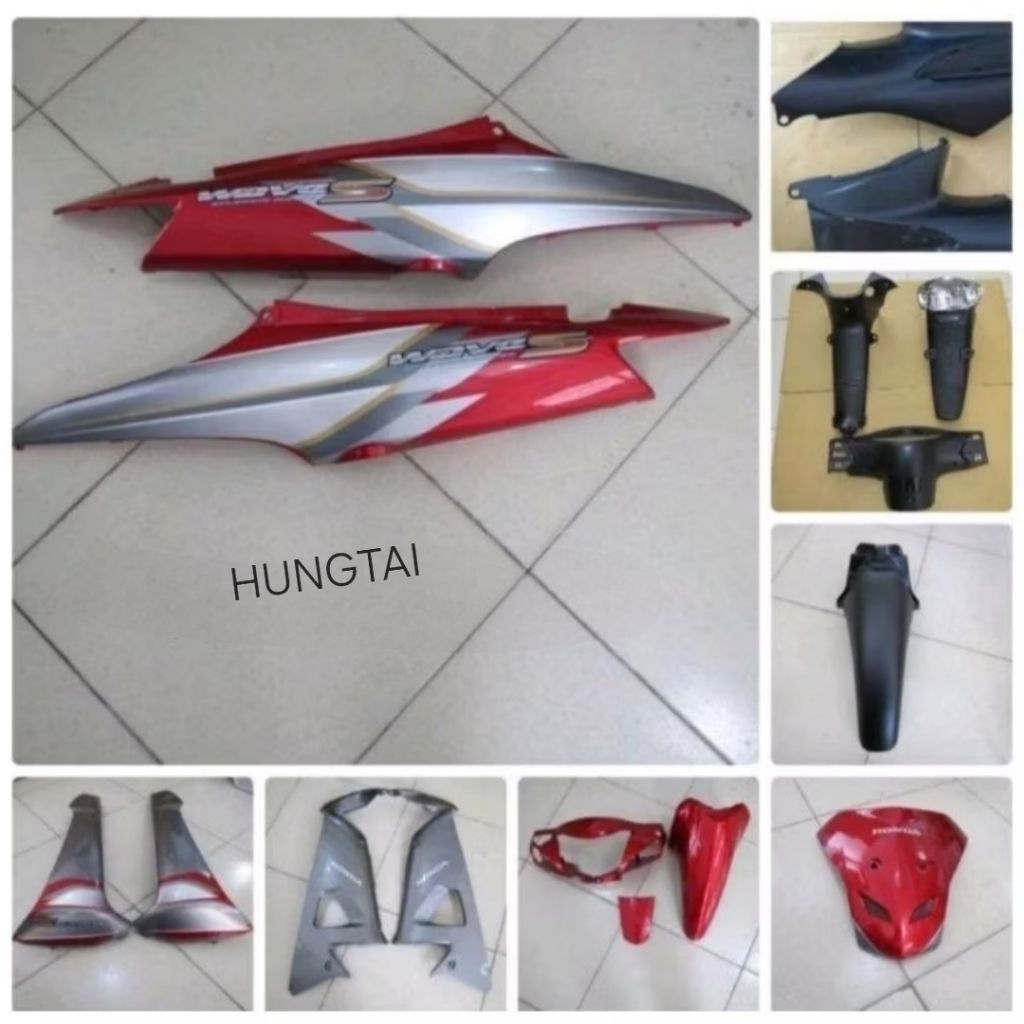 Bộ nhựa dàn áo, võ xe WAVE S100 2007-2009.... Đỏ zin Honda - Ảnh 2