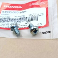 2 ốc bắt ổ khóa điện xe DREAM zin Honda, vít 6x10 93500-060-100A
