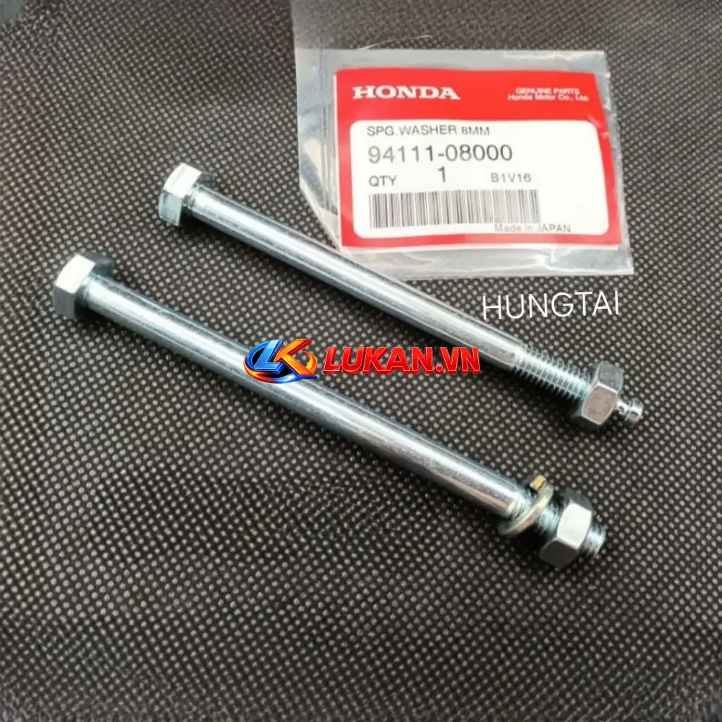 Cặp ốc, trục cốt treo máy, động cơ xe DREAM... zin Honda. bu lông 8mm 94030-08000
