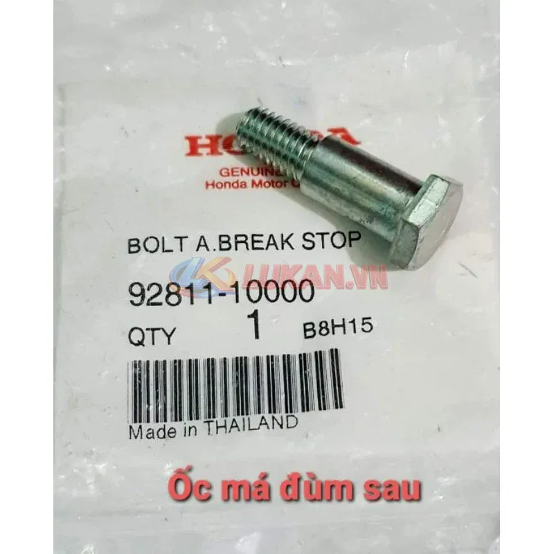 Ốc, bu lông giữ má phanh đùm sau DREAM, WAVE, FUTURE.... zin Honda 92811-10000 - Ảnh 3