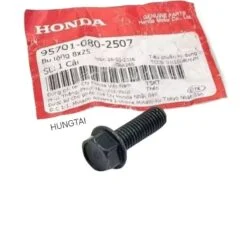 Ốc đen bắt heo dầu phanh, thắng WAVE, FUTURE... zin bu lông 8x25 95701-080-2507