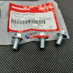 3 ốc nắp nhựa nắp nồi, côn DREAM, WAVE, FUTURE... zin. Bu lông 6x12 90004-GHB-610