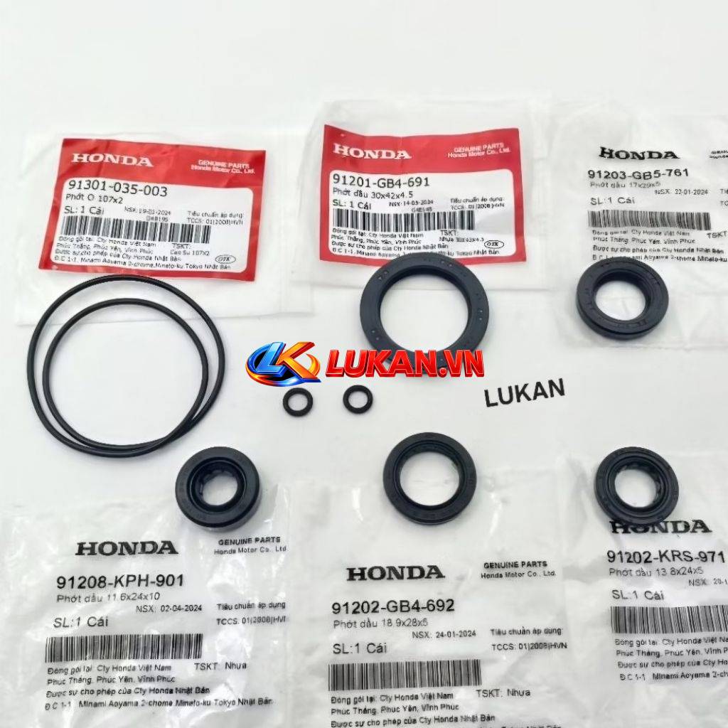Bộ sin phốt, phớt lốc máy xe DREAM, WAVE, FUTURE 1.... zin Honda