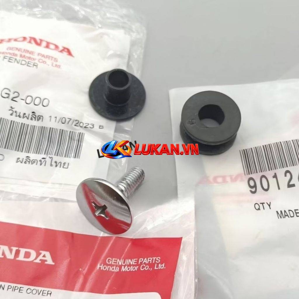 Bộ 3 Ốc, vít khâu cao su bững yếm xe WAVE Thái, FUTURE 1... zin 64405-KEV-940
