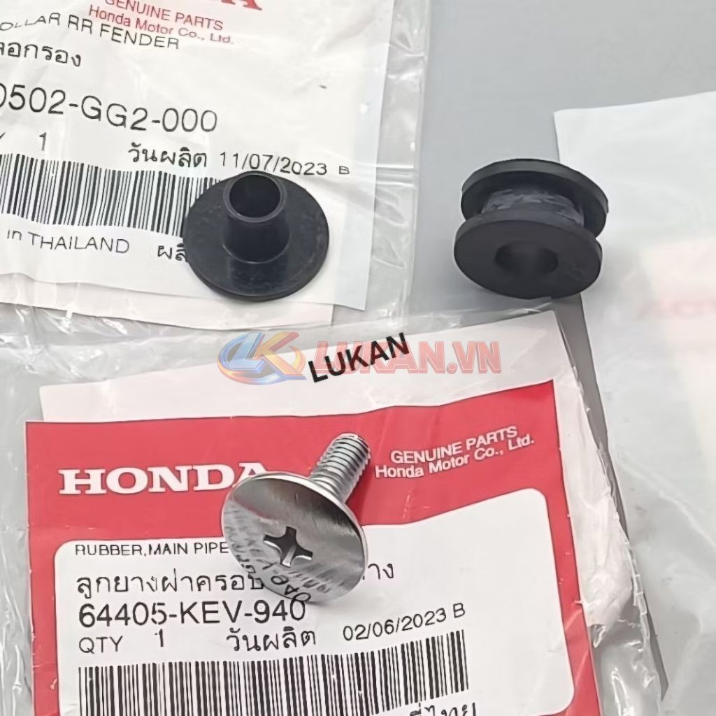 Bộ 3 Ốc, vít khâu cao su bững yếm xe WAVE Thái, FUTURE 1... zin 64405-KEV-940 - Ảnh 3