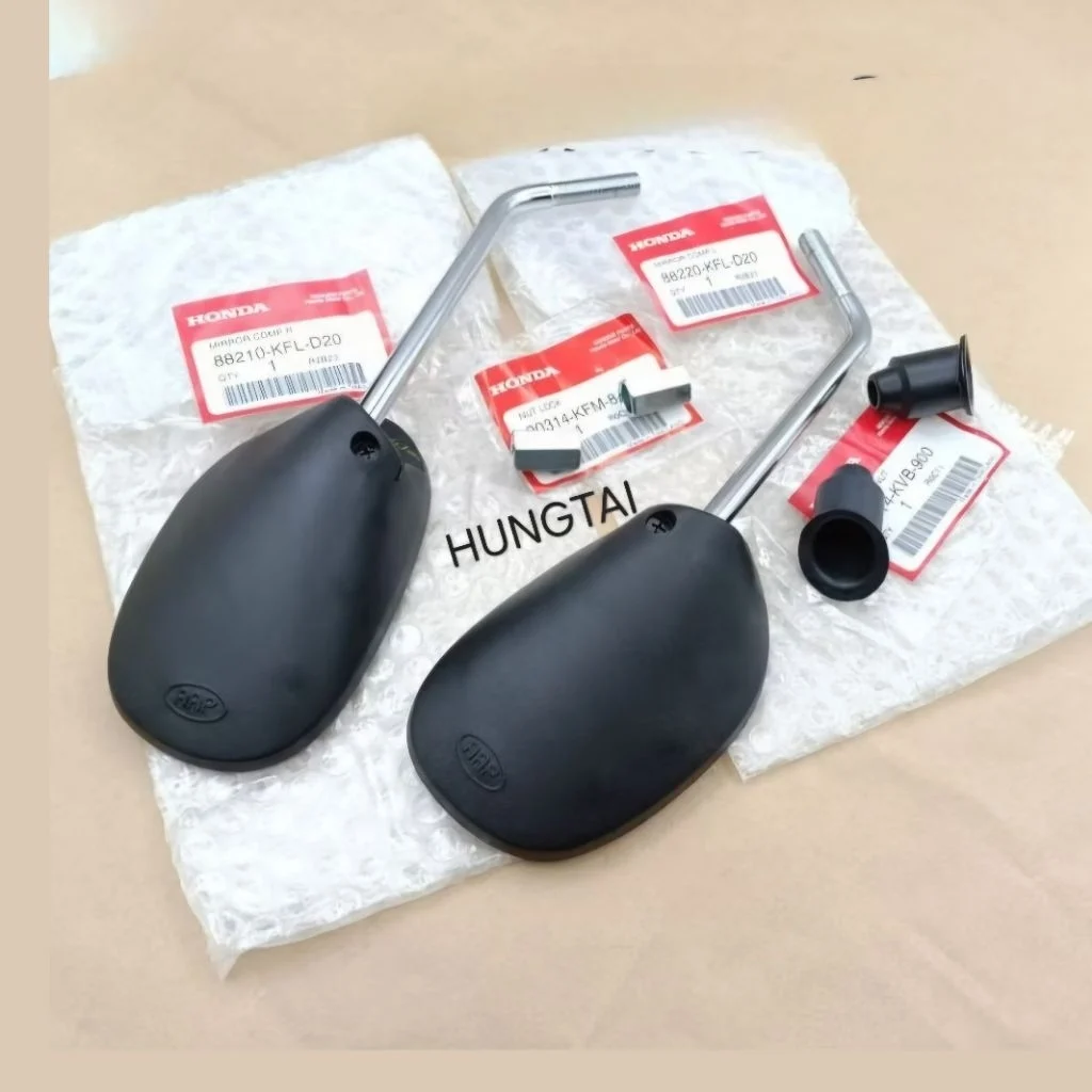 Cặp kính, gương chiếu hậu xe WAVE Thái chân xi trắng zin Honda 88210-KFL-D20, 88220-KFL-D20 - Ảnh 3