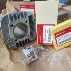 Lòng hơi, xi lanh WAVE S110, RSX, BLADE, ALPHA 110... luôn piston bạc zin 12100-K03-H10, 12100-KWB-920