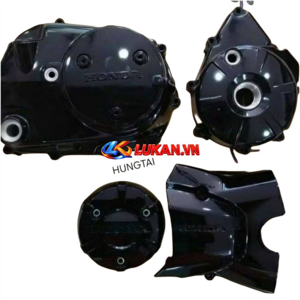 Bộ ốp lốc máy đen xe WAVE 125, FUTURE 125.... zin Honda Thái