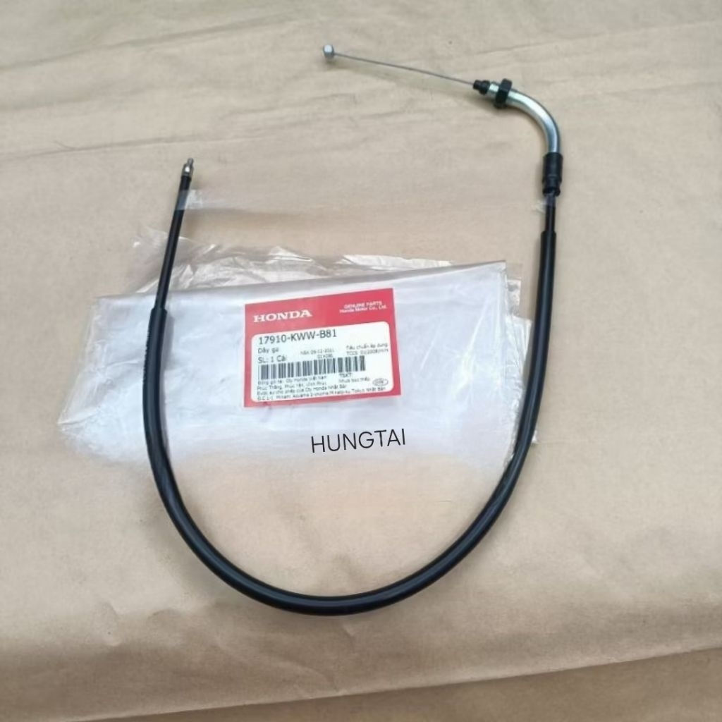 Sợi dây kéo ga xe WAVE S110, RSX, RS, BLADE.....zin chính hãng 17910-KWW-B81 - Ảnh 2