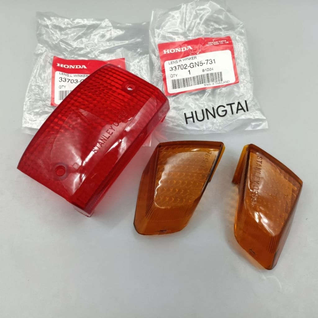Bộ nắp chụp lái, ốp võ xi nhan đèn hậu DREAM Lùn zin Honda Thái 33703-GN5-731, 33702-GN5-731 - Ảnh 4
