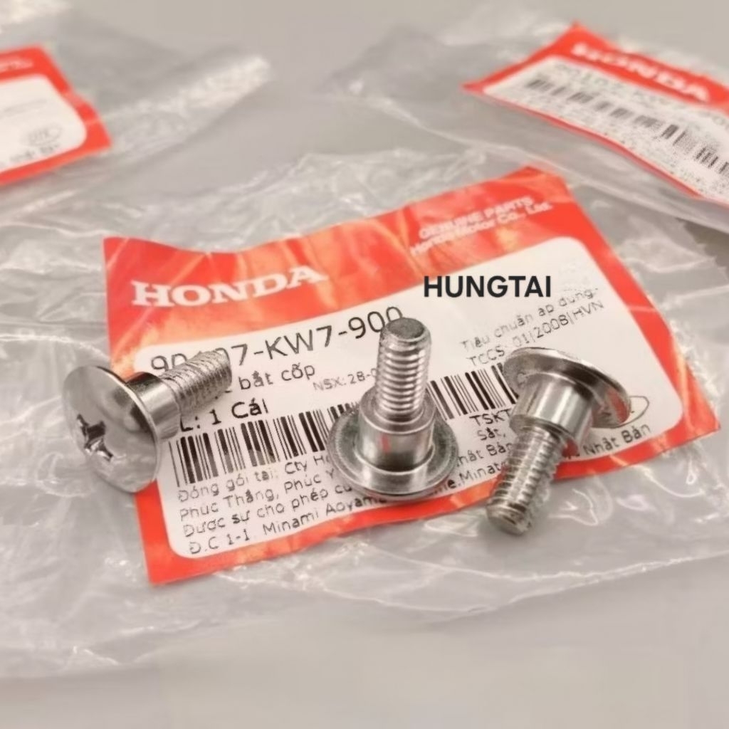 1 Ốc, vít bắt cốp xe WAVE Thái, ALPHA, ZX, RS.... zin chính hãng 90107-KW7-900 - Ảnh 2